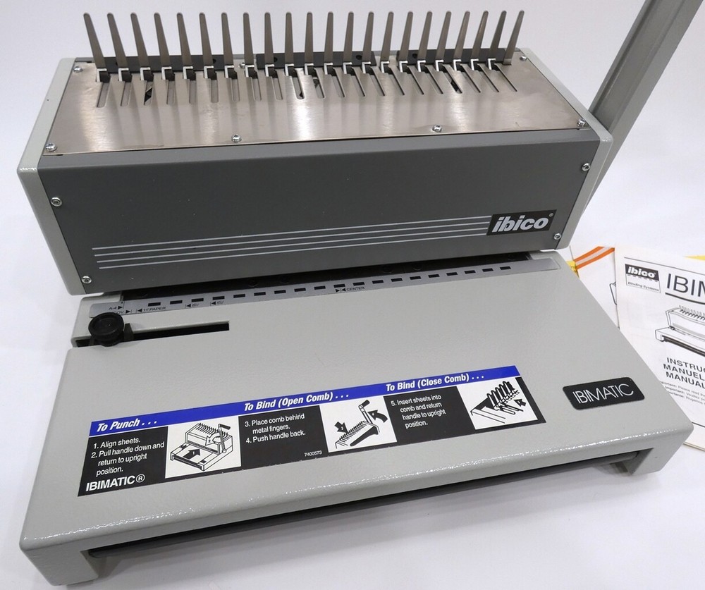 Ibico IBIMATIC Presentation Punch & Bind System w/ Covers & Combs