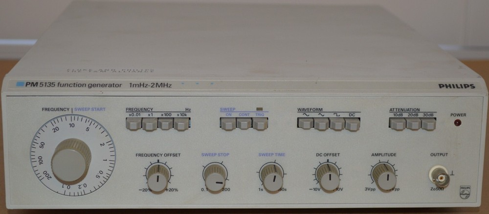 Philips PM5135 Function Generator 1 mHZ to 2MHZ, Functional and tested