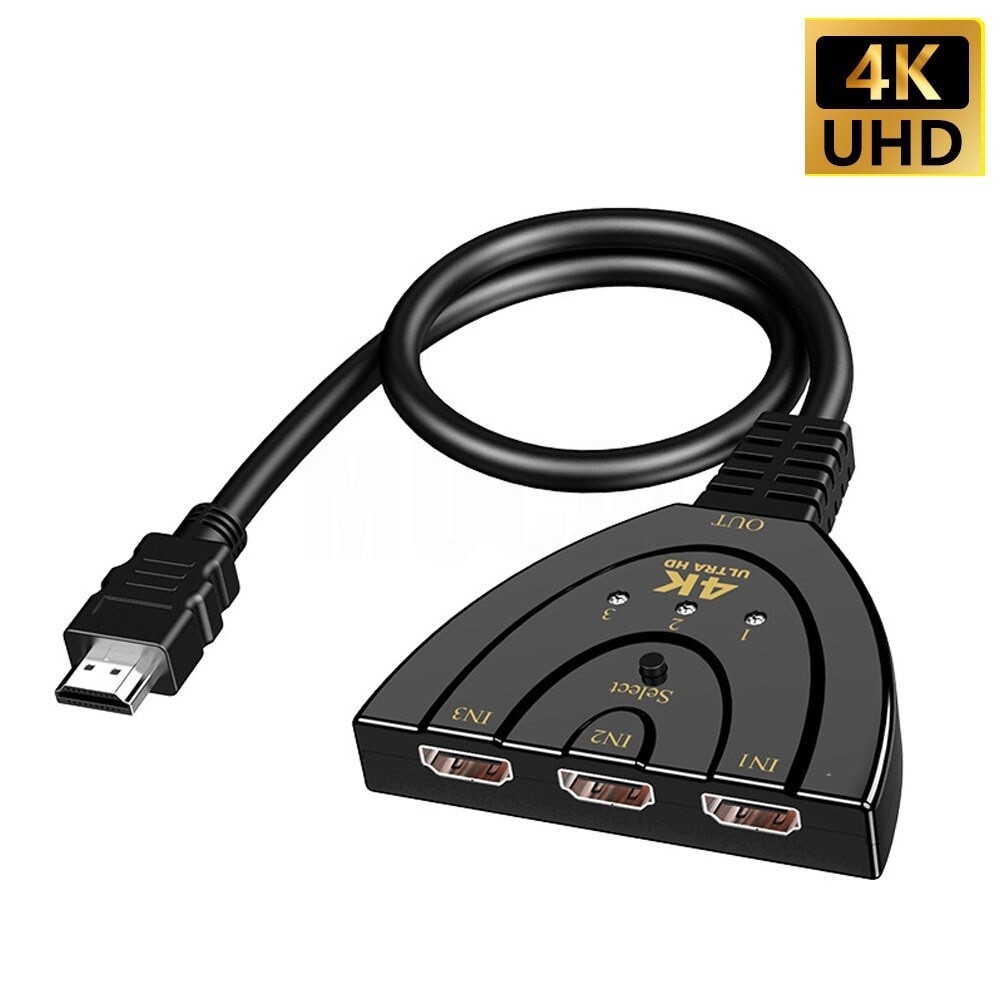 3 Port HDMI Splitter Cable 1080P Switch Switcher HUB Adapter for HDTV PS4 Xbox