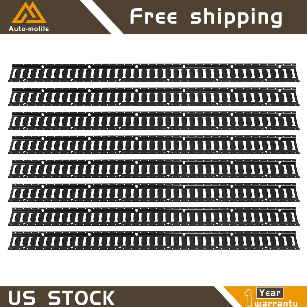 For Vans High Quality Durable Black 8 Pack 6' E Track Tie Down Enclosed Trailer