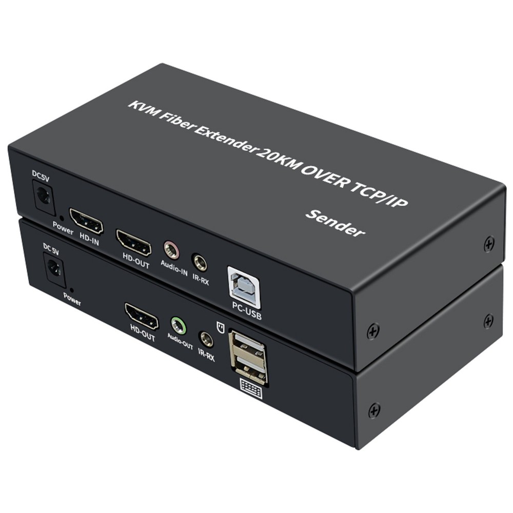 Plug&play HDMI KVM Fiber Extender over SC Fiber Optical Cable Support USB Mouse