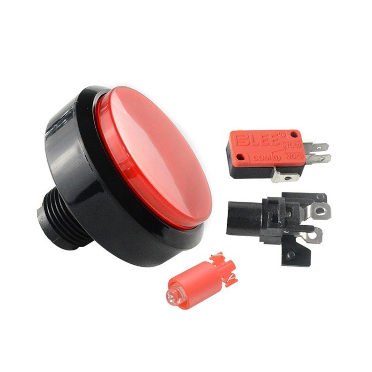 5 Colors Arcade 60MM Round Push Button Illumilated LED Light With Microswitch d