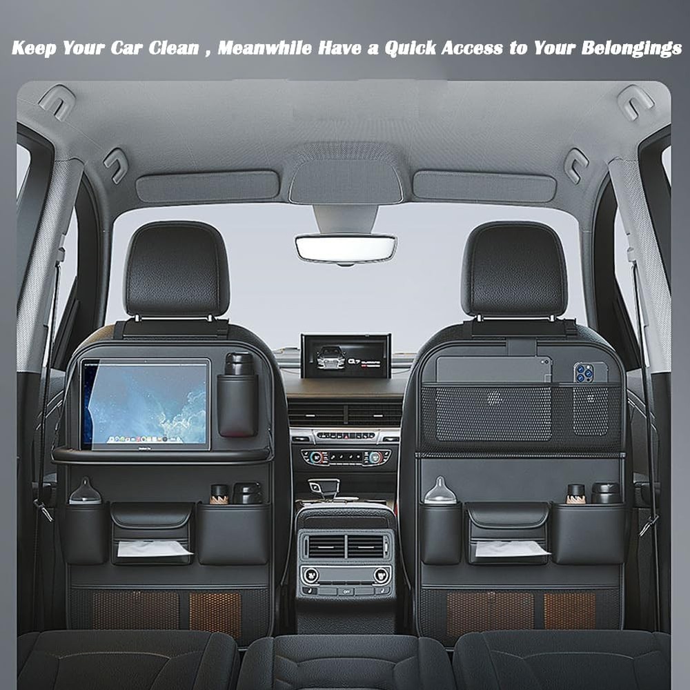 Car Backseat Organizer with Foldable Table Tray,Hanging Storage Bag