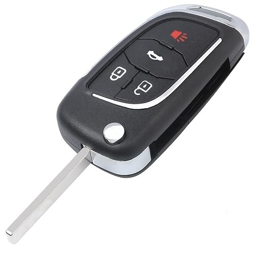 Modified 4 Button Flip Remote Key Shell Case for Chevy Camaro Cruze 4 Buttons