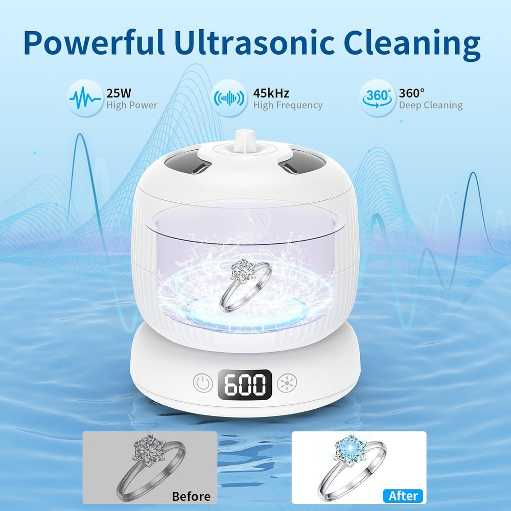 2025 High-Tech Retainer & Denture Cleaner w/ Separate Base & 4 Wash Programs