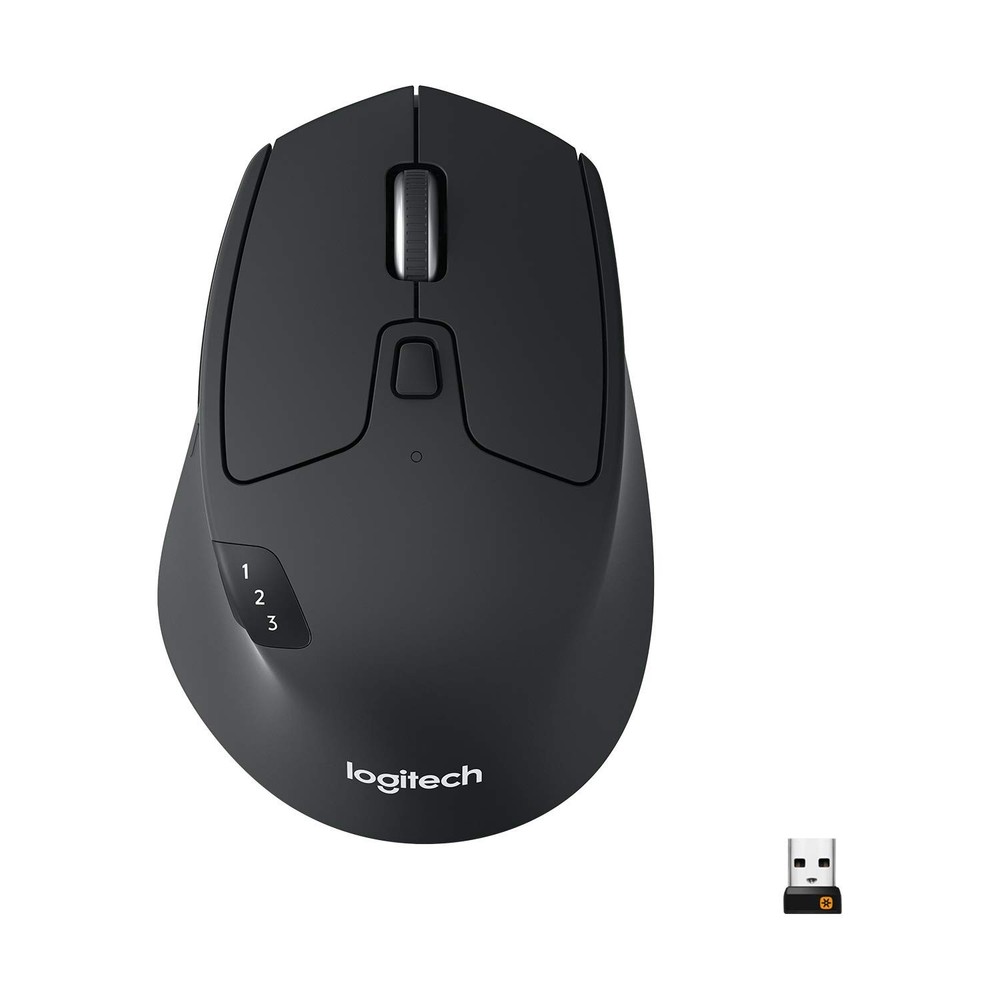 Logitech M720 Triathlon Multi-Device Wireless Mouse, Bluetooth, USB Unifying ...