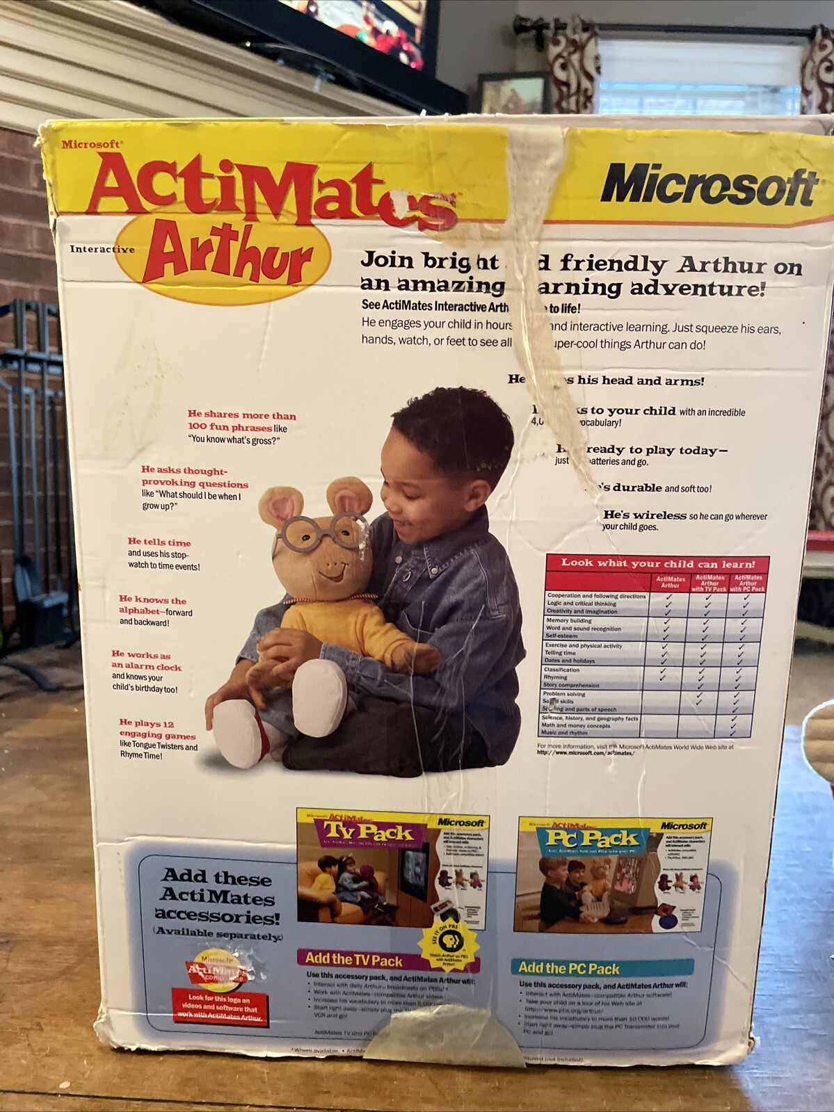 1998 Microsoft Actimates ARTHUR Interactive Talking Plush Toy 22”, Tested