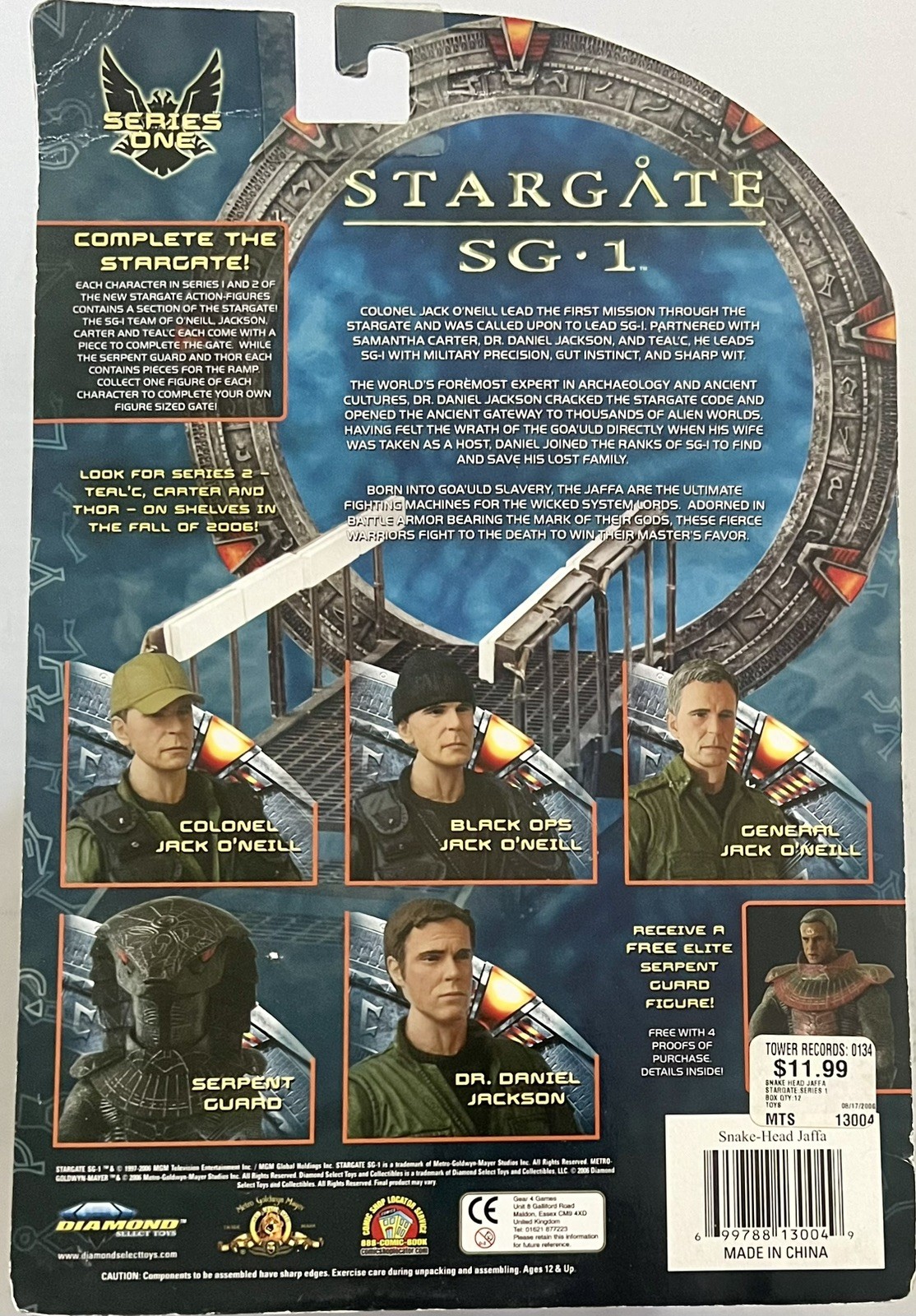 Stargate SG-1 Jaffa Serpent Guard 7" Action Figure Diamond Select 2006