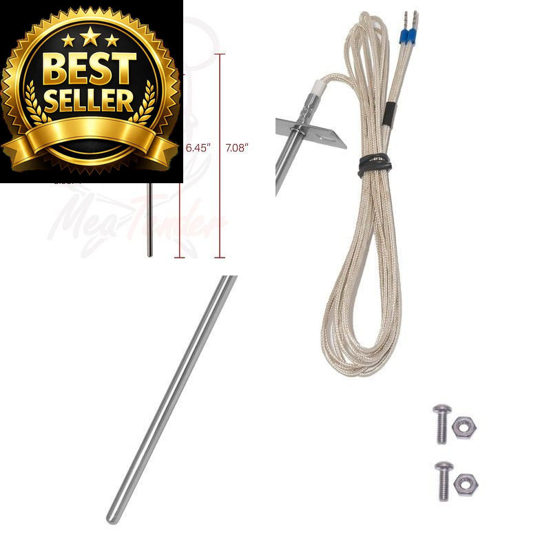 7“ RTD Temperature Probe Sensor, Replacement for Traeger Grill