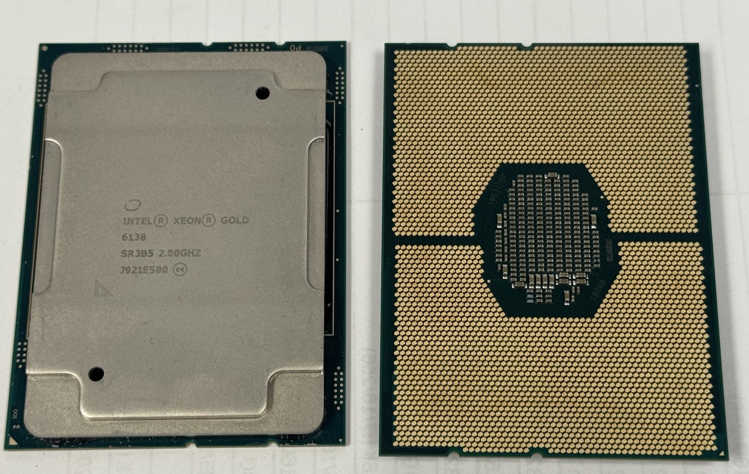 Lot of 2 - Intel Xeon Gold 6138 2.0 GHz 20 Cores SR3B5 CPU LGA3647 (Socket P)