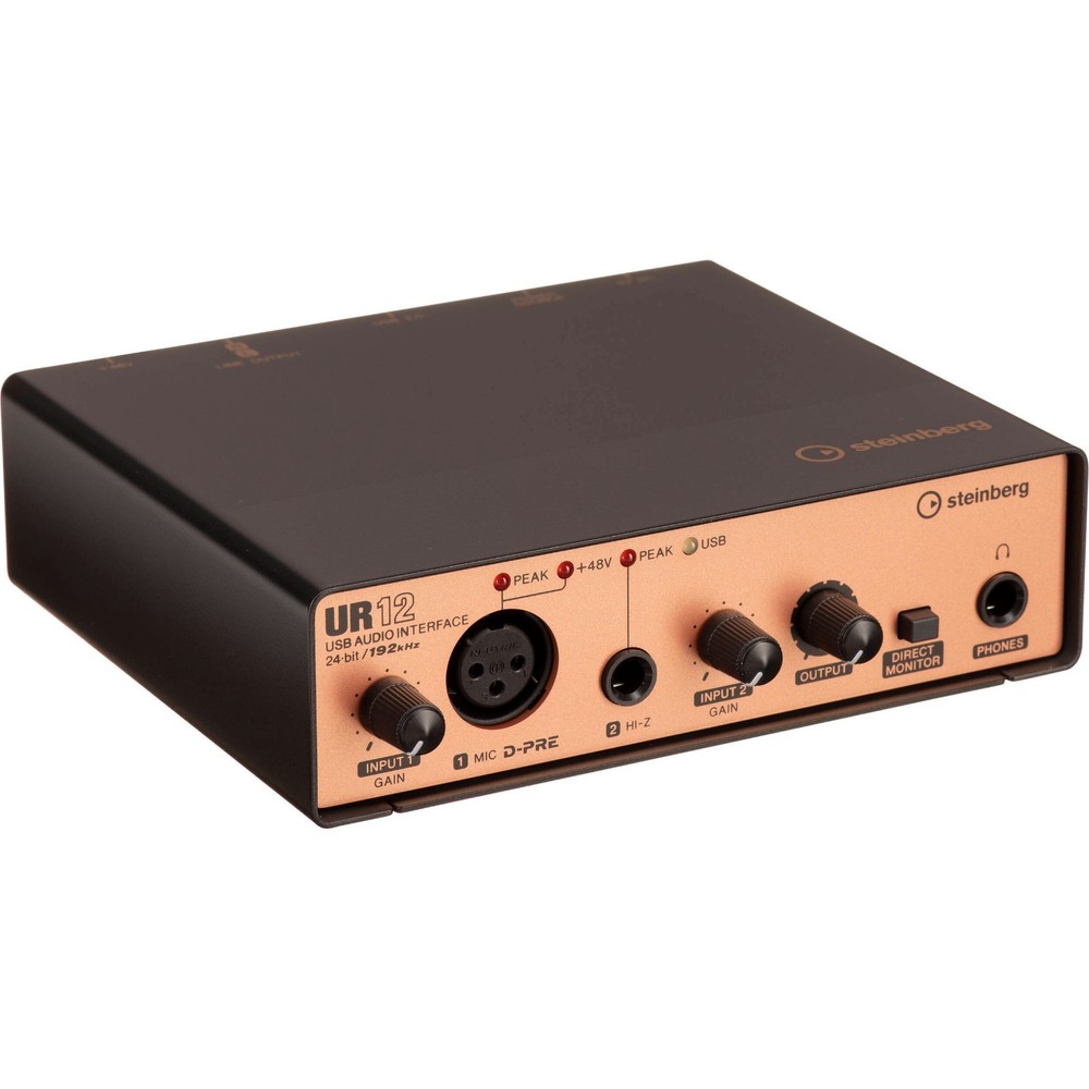 Steinberg UR12B PS Podcast Audio Interface, Microphone, Stand, Pop Filter, Cable