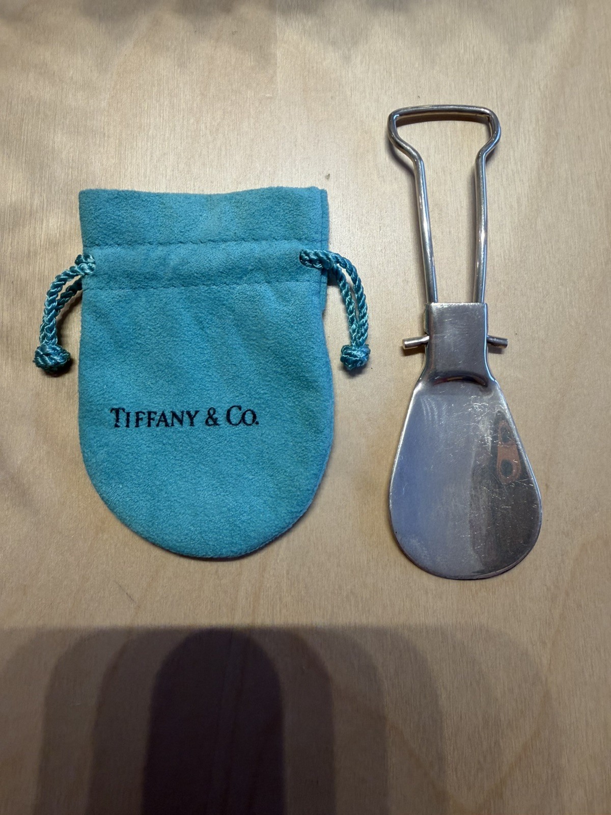Tiffany & Co Sterling Silver Shoehorn 925 Original Pauch