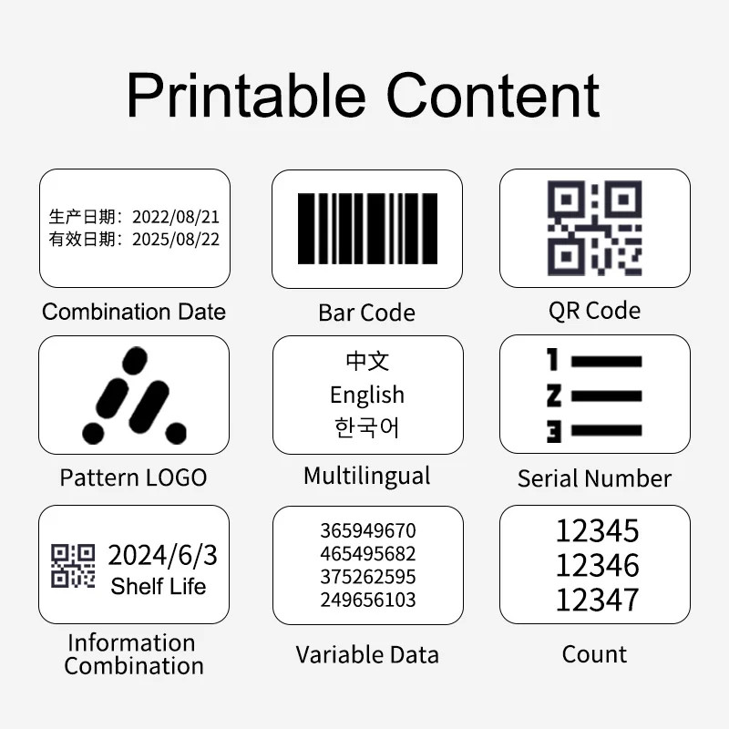 Automatic online inkjet printer without conveyor printing expiration date
