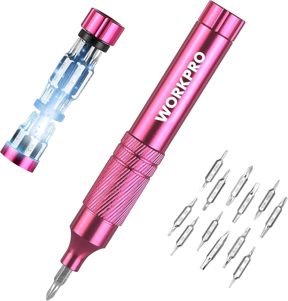 WORKPRO 20 in 1 Mini Electric Screwdriver High-Quality Precision Bits for Phone