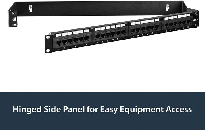 Hinged Wall Mount Patch Panel Bracket 19" Swing Rack 4" Deep Network Equipment