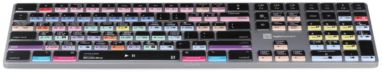 LogicKeyboard Titan Wireless Backlit Keyboard for Studio One - Mac