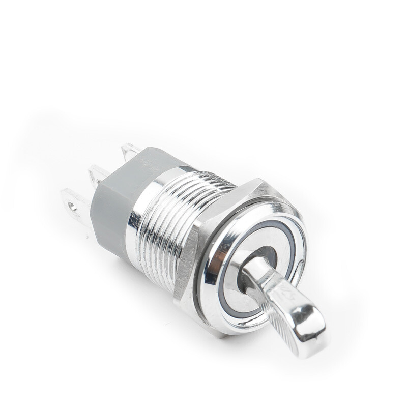 16mm Metal Toggle Switch High Current 15A 2-position LED Light Waterproof IP65