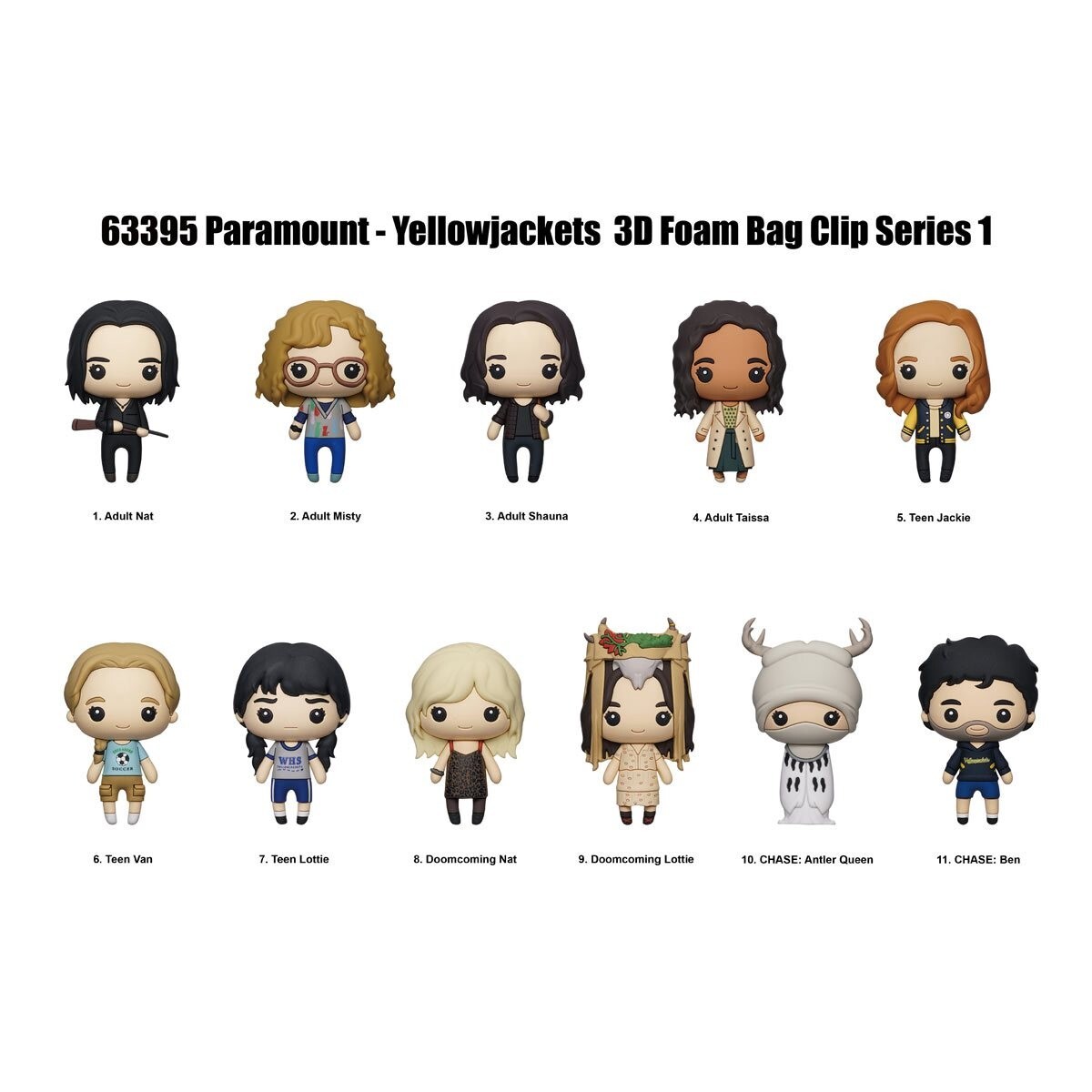 Yellowjackets NEW * Teen Jackie Clip * Blind Bag Monogram Key Chain