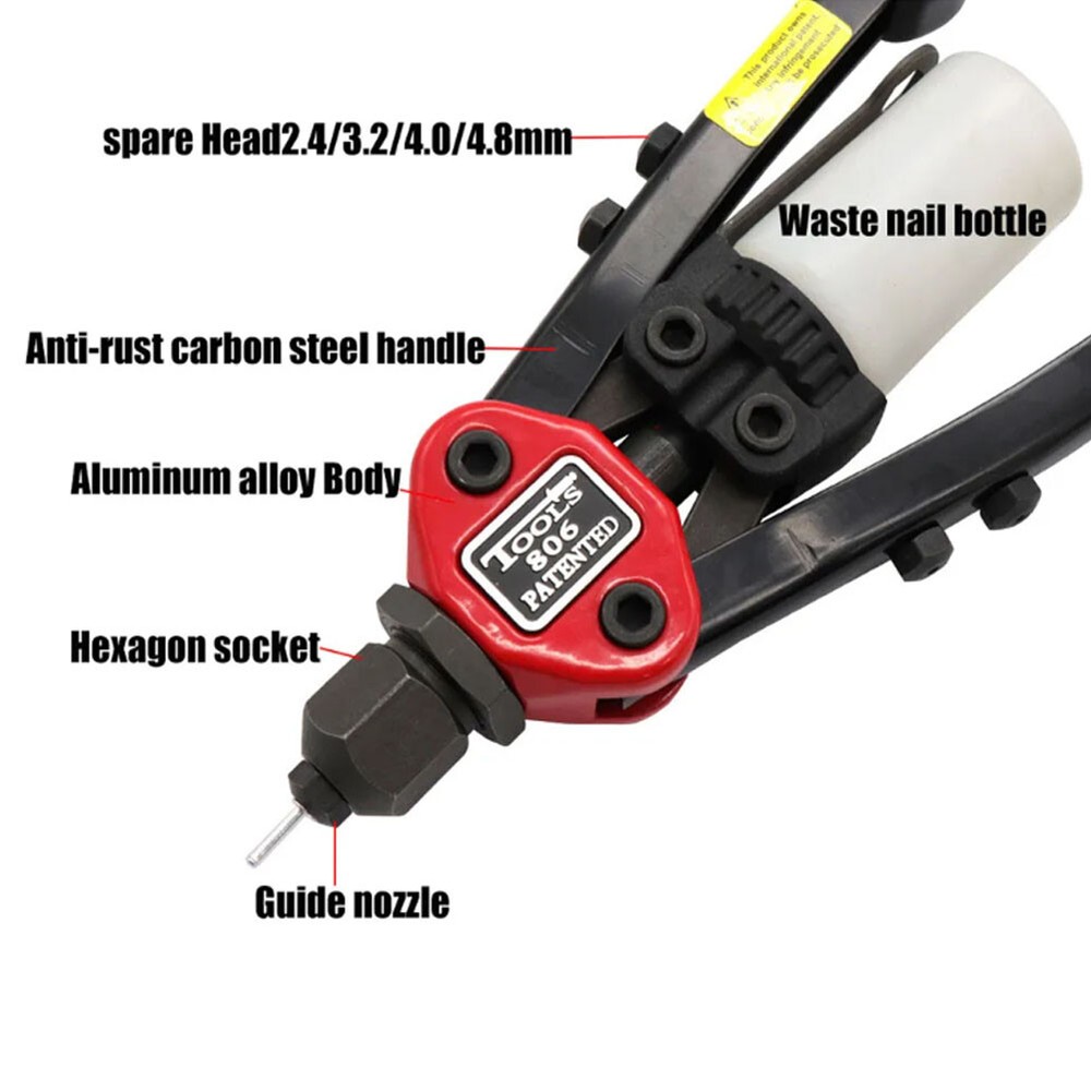 Rivet Tool Hand Riveter Guns Nut Threaded Heavy Duty Riveting Tools