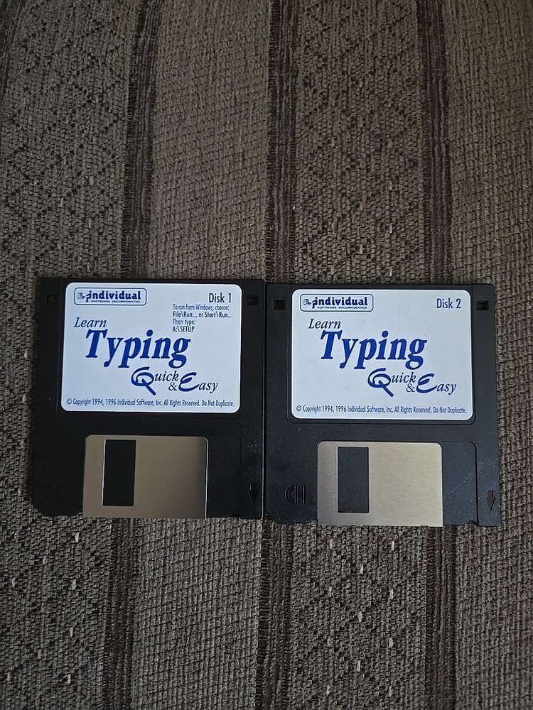 Typing- Learn Quick and Easy- One CD and Four 3.5" Discs Used