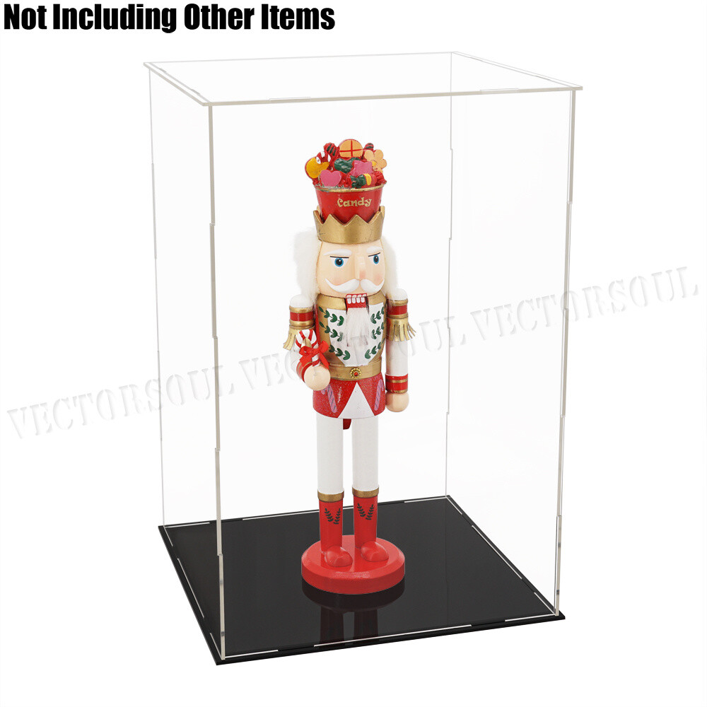 17" Large Acrylic Display Case Dustproof Clear Box Action Figures Self-Install