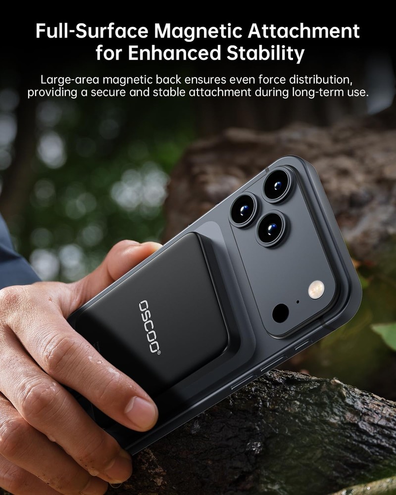 1TB Magnetic Portable SSD, Up to 2000MB/s – External Solid State Drive Compat...