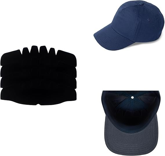 Shapers Image 4 Count Baseball Crown Shaper Inserts for One Size, Black
