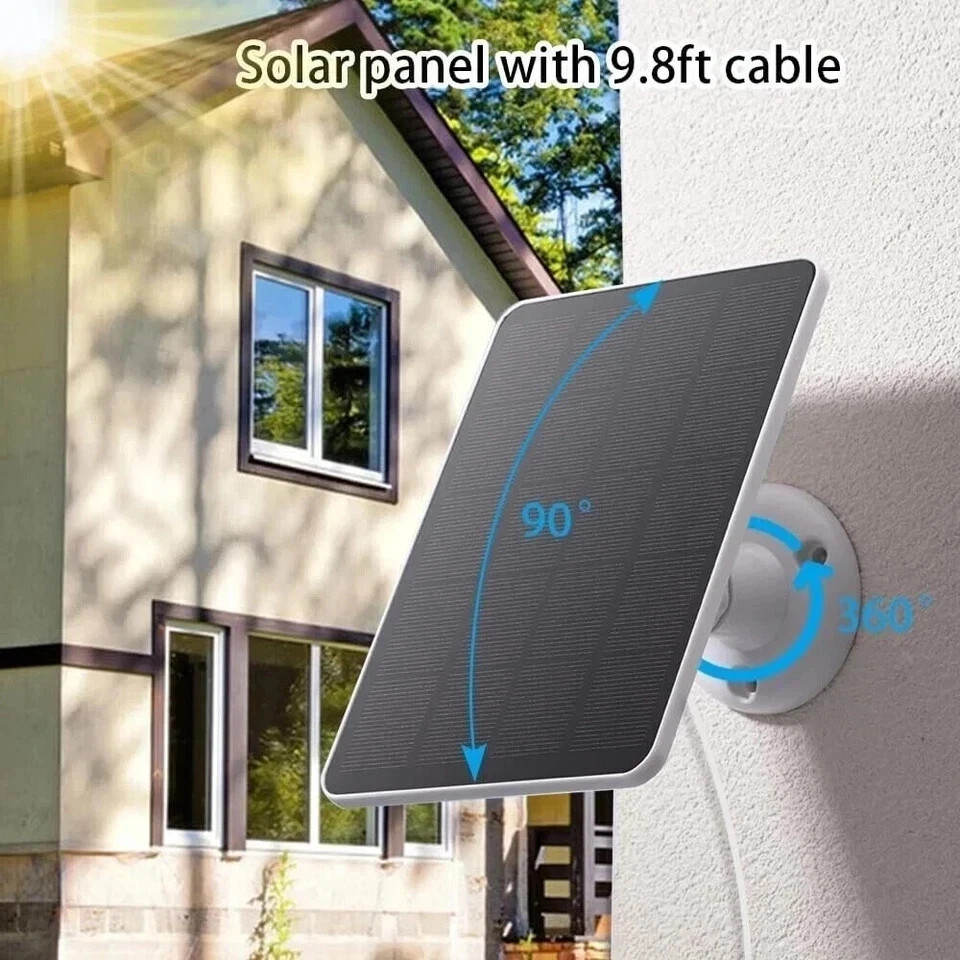 Solar Panel Compatible with SimpliSafe Outdoor Security Camera, Waterproof 4W 5V