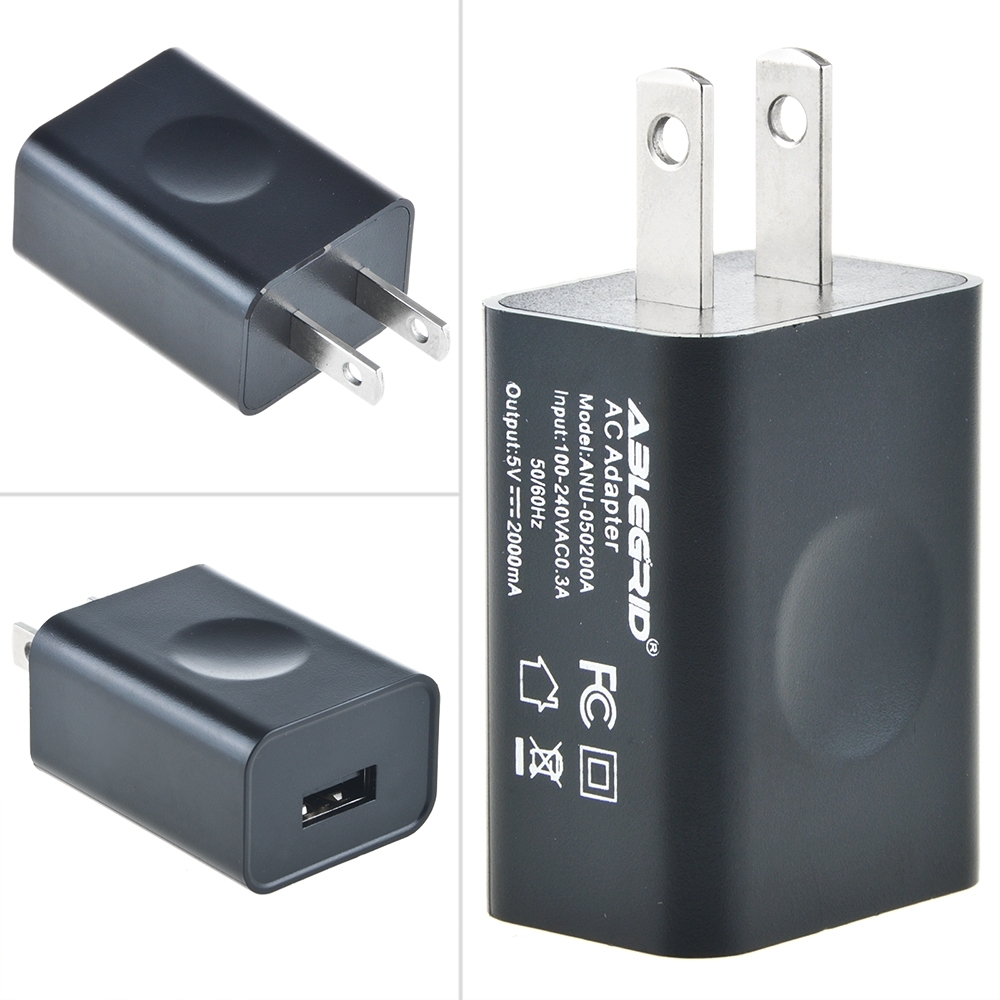 US Plug 5V 2A USB Port Wall Charger 5 Volt 2 Amp AC-DC Power Adapter Converter