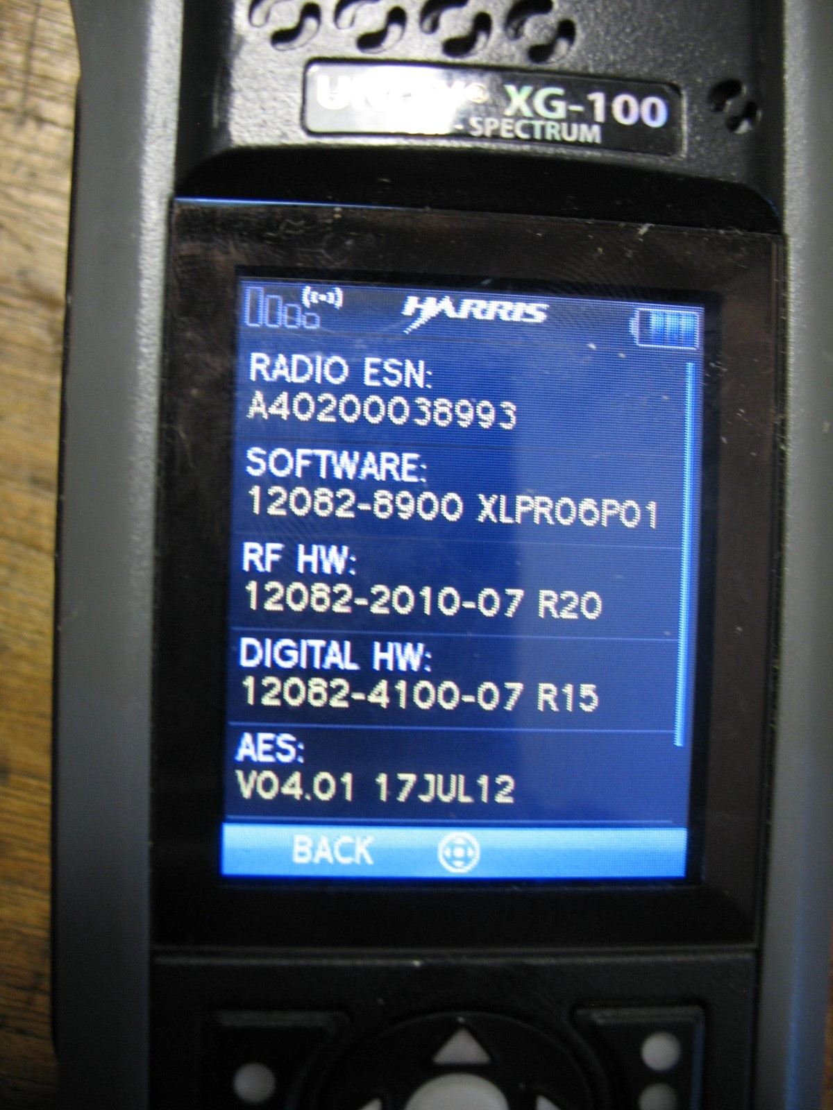 Harris UNITY XG-100P Multi Band P25 Digital Portable Radio Trunking AES/DES