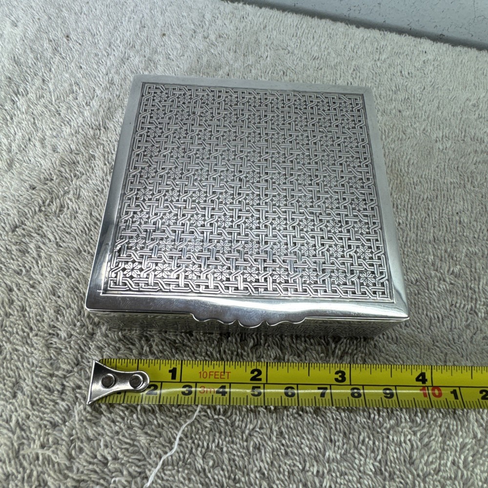 Solid Silver Middle Eastern Box Late 19th/ Early 20th Century
