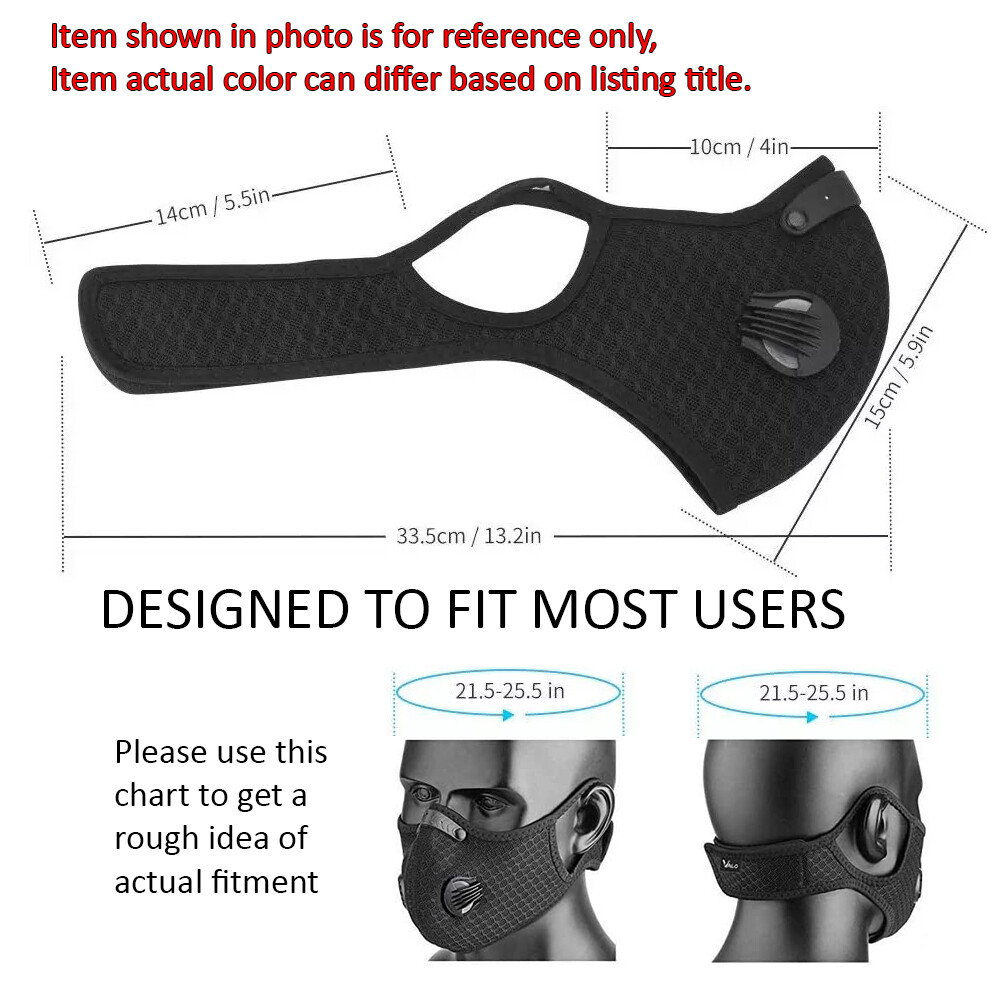 Nylon Mesh Face Mask w/ Replaceable PM2.5 HEPA Carbon Filter (Slate Gray)