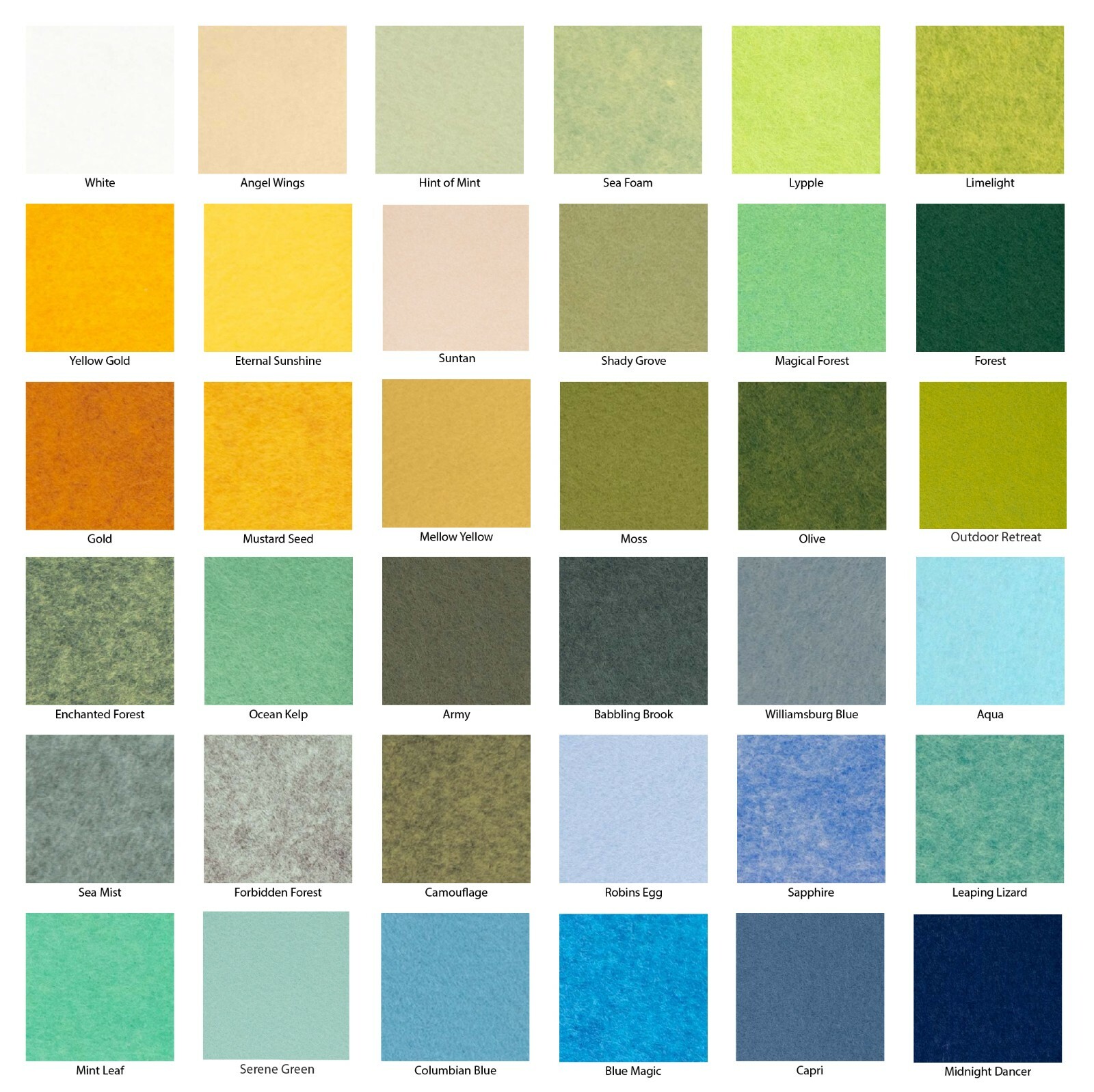 Single Sheet 12"X12" Merino Wool Felt Blend 35%Wool/65% Rayon