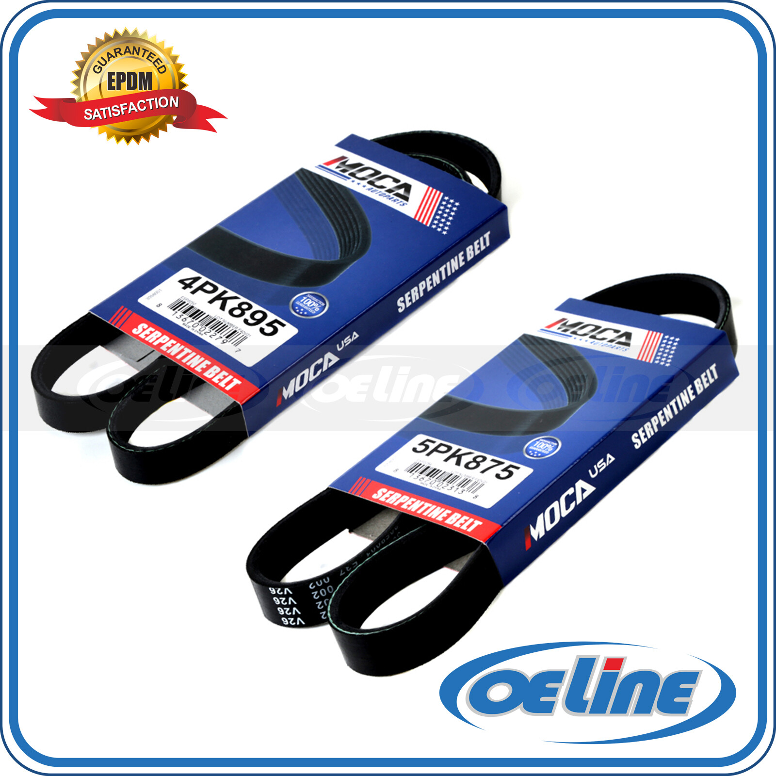 EPDM 2pcs Alternator-AC-Power Steering for Subaru Forester 2.5L Serpentine Belt