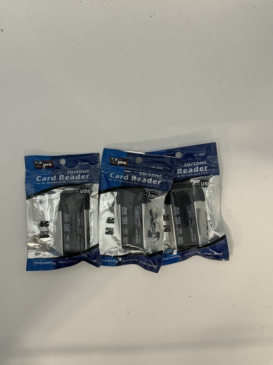 (Bundle of 3) Vidpro Card Reader for SD & Micro SD Cards