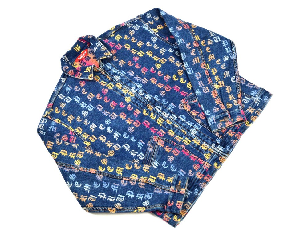 Supreme Gradient Jacquard Denim Work Jacket Size Large