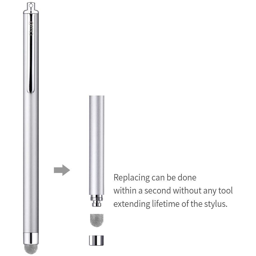 6 Pack Universal Stylus Pen For Touch Screens With Replaceable Tips 6 Colors