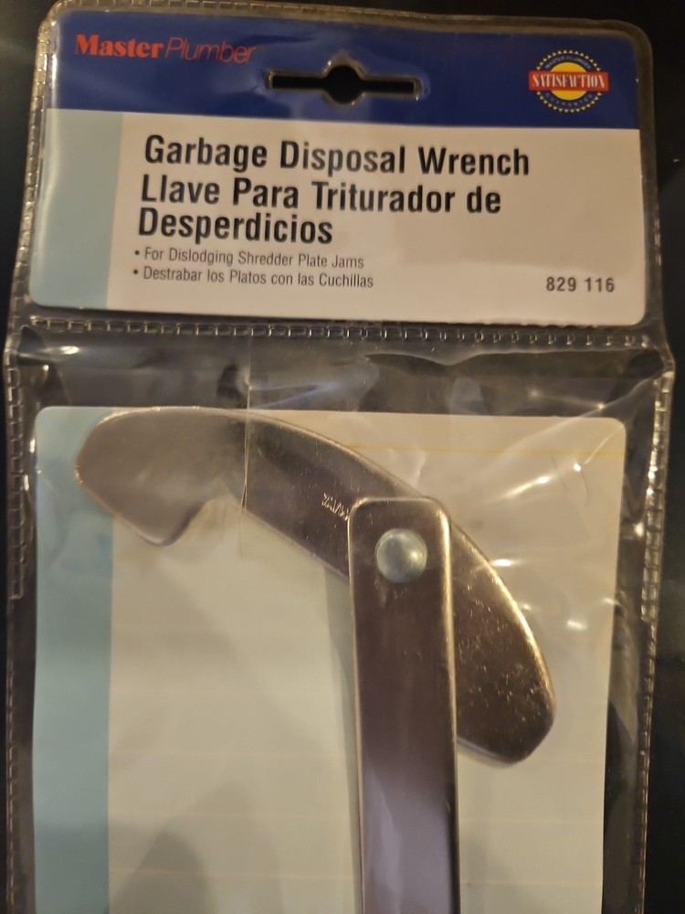 New Garbage Disposal Wrench By Master Plumber 829-116