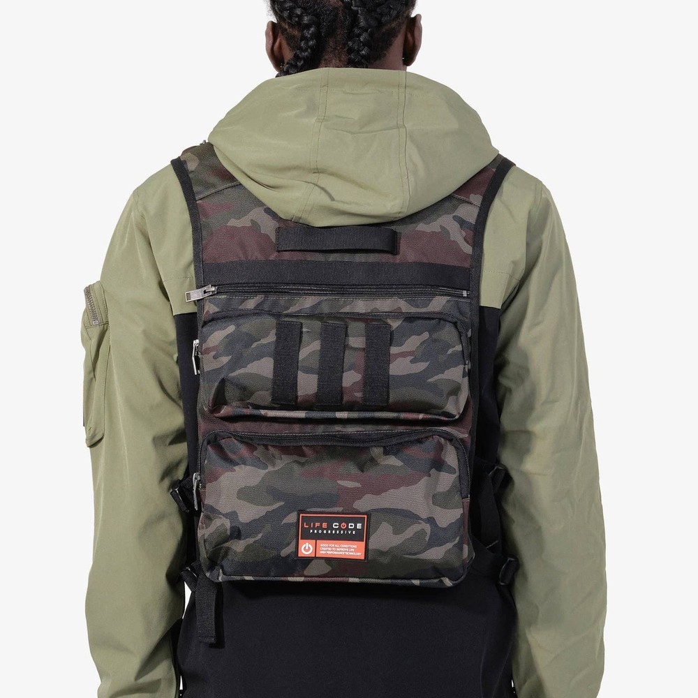 Life Code Progressive Camouflage Tactical Backpack Adjustable Multiple Pockets