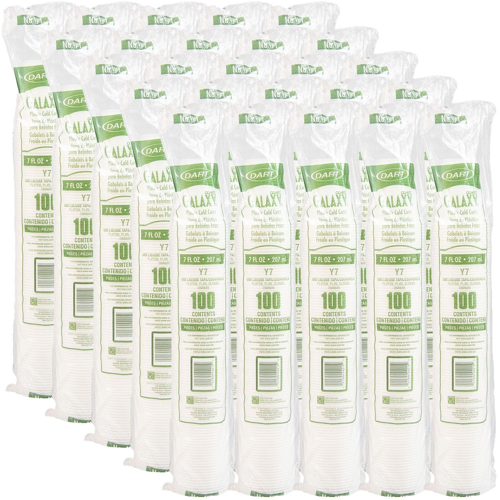 Dart Y7 Conex 7 Oz. Translucent Plastic Cold Cups - 2500 Count Case