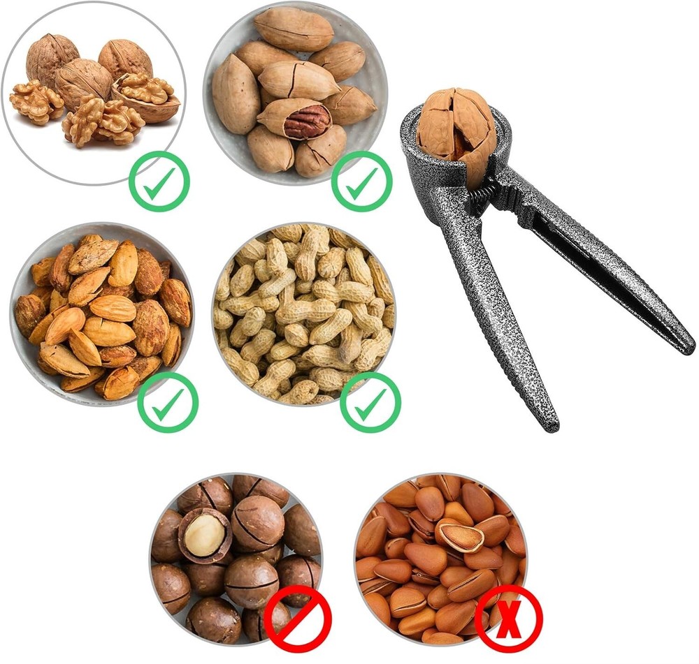 Heavy Duty Nutcracker Pecan Walnut Crackers Non-slip Handle Stirring Tool