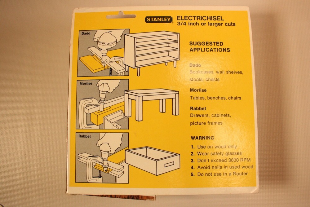 Box of Four Stanley 3/4" Electrichisel, NOS