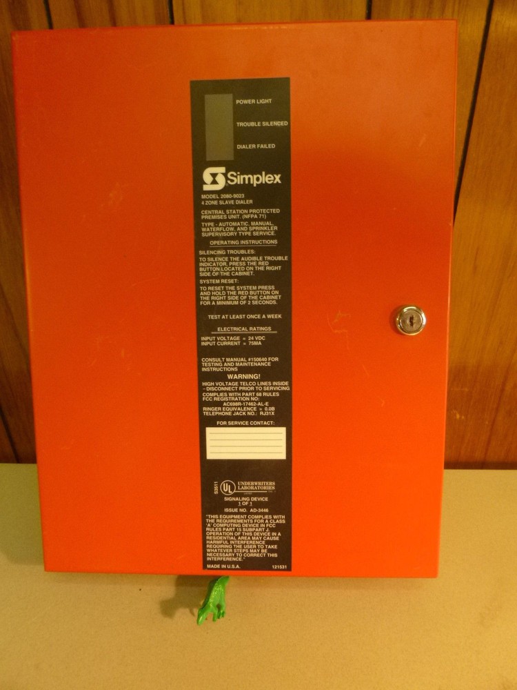 Simplex fire alarm 4 zone slave driver COMMUNICATOR 2080-9023 AD-3446 CHASSIS