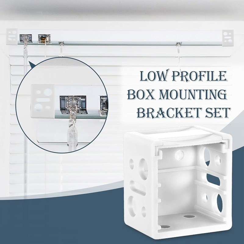 White Blind Brackets 6 Pack Durable Plastic Mounting Hardware Easy Install New