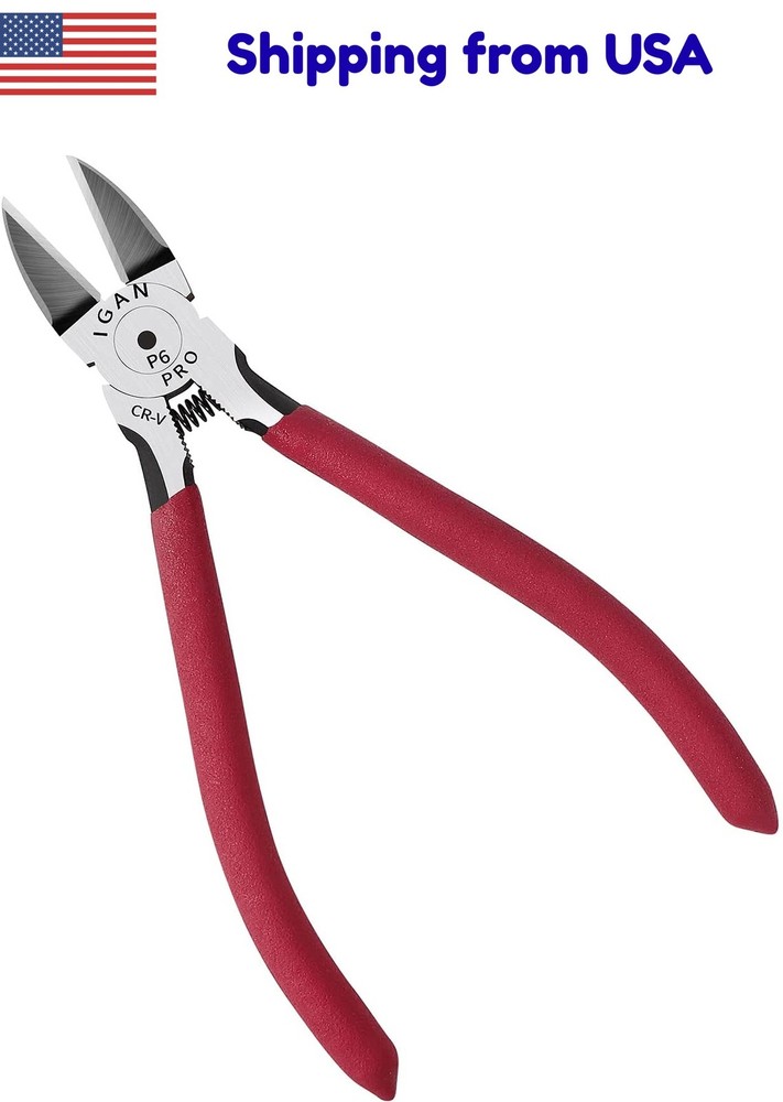 6-Inch Ultra Sharp Side Cutter Clippers - Long Flush Cutting Edge Wire Snips