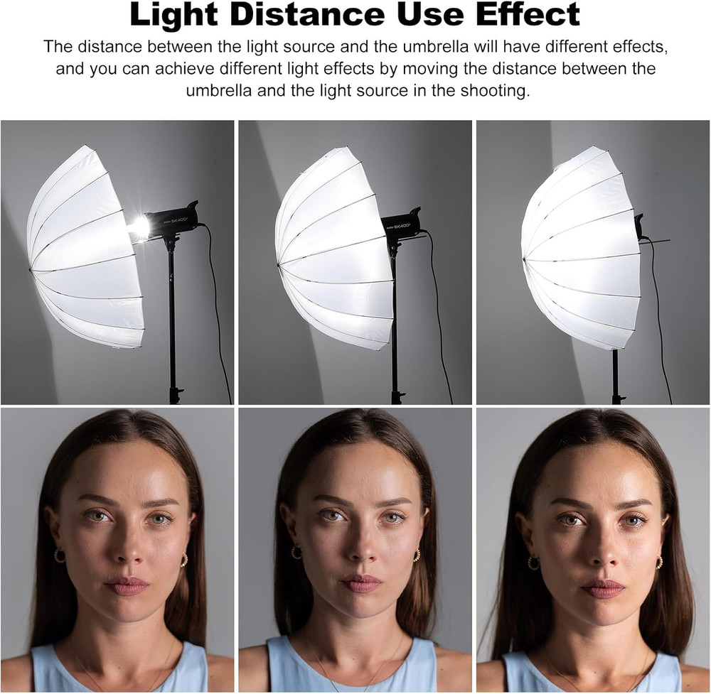 UB-105D 41.3" 105Cm Parabolic Deep White Studio Soft Light Translucent Shoot thr