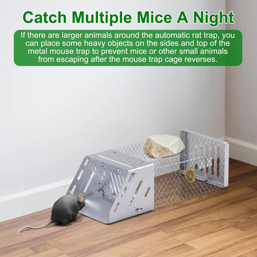 Humane Rat Trap, Automatic Continuous Live Animal Cage Trap That Work for Ind...