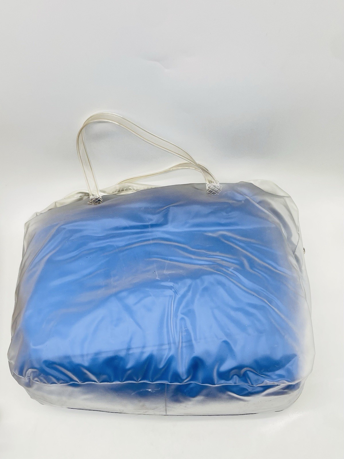 Inflatable 3 Pcs Chair Ottoman Furniture Blue Adult Sz 90s Y2K Retro Dorm RARE