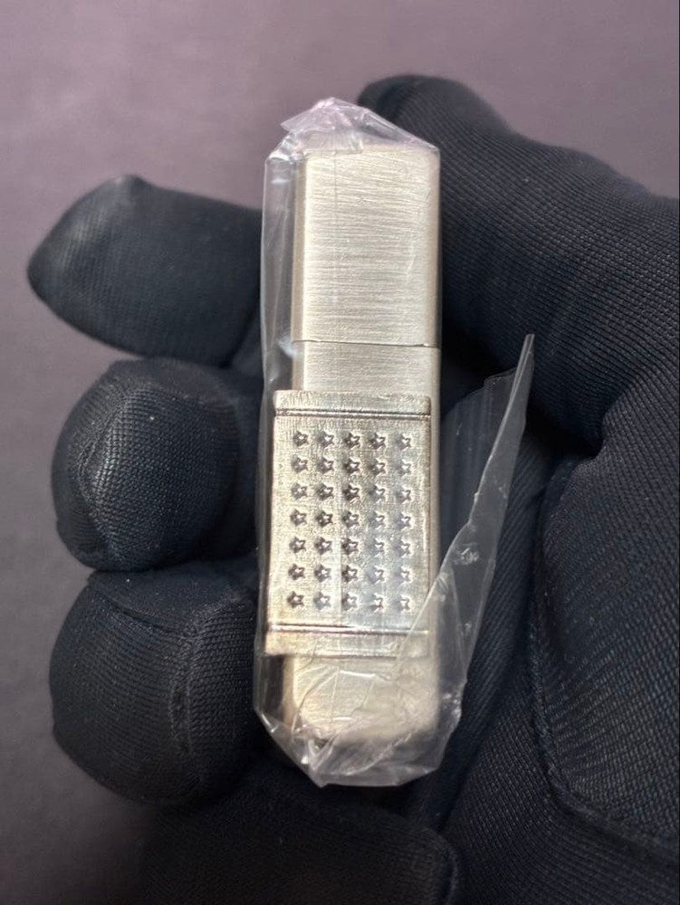 Zippo Seven Stars Metal Silver Etching One Sided Processing Lighter Regular