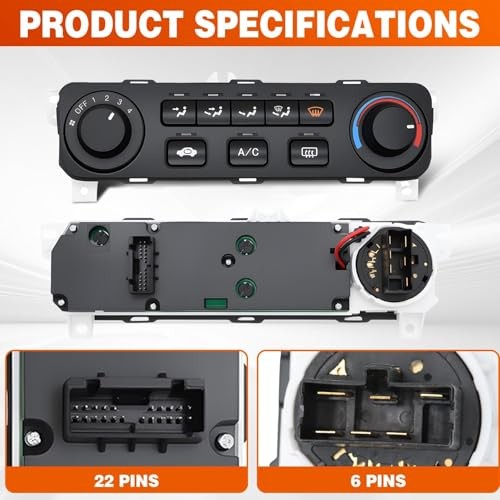 A/C Heater Climate Control Module Compatible with Accord 2001 2002 2.3L L4
